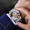 WINNER - luxe horloge - mechanisch - lichtgevend - met diamanten - transparant skeleton design - met doosHorloges