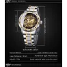 WINNER - luxe horloge - mechanisch - lichtgevend - met diamanten - transparant skeleton design - met doosHorloges