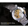 WINNER - luxe horloge - mechanisch - lichtgevend - met diamanten - transparant skeleton design - met doosHorloges