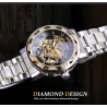 WINNER - luxe horloge - mechanisch - lichtgevend - met diamanten - transparant skeleton design - met doosHorloges