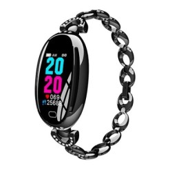 H8 Smart Watch - uitgeholde band met diamanten - hartslagmeter - fitnesstracker - waterdicht - Android - BluetoothSmart-Wear