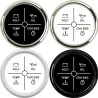 Universele alarmmeter - Volt - oliedruk - watertemperatuur - CHK ENG - 4 LED - 52mm 9~32 VInstrumenten