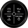 Universele alarmmeter - Volt - oliedruk - watertemperatuur - CHK ENG - 4 LED - 52mm 9~32 VInstrumenten