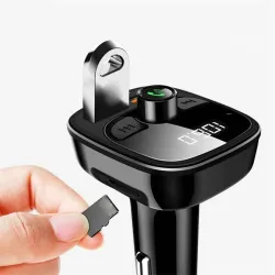 Draadloze Bluetooth-zender - handsfree - dubbele USB-oplader - digitaal - LEDFM-transmitters