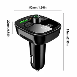 Draadloze Bluetooth-zender - handsfree - dubbele USB-oplader - digitaal - LEDFM-transmitters