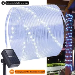 LED string op zonne-energie - guirlande - buitenverlichting - waterdicht - 7m - 12 mKerstmis