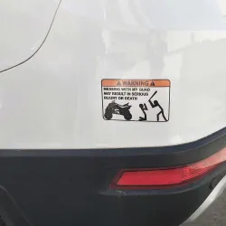 Grappige autosticker - "Warning Messing With My Quad"Stickers