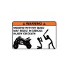 Grappige autosticker - "Warning Messing With My Quad"Stickers