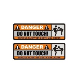 Funny car sticker - "DANGER! DO NOT TOUCH" - 2 piecesStickers