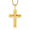 Stainless steel necklace - wire style cross pendantNecklaces