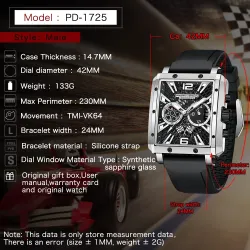 PAGANI DESIGN - sport herenhorloge - Quartz - waterdicht - roestvrij staal - skeleton racing seriesHorloges