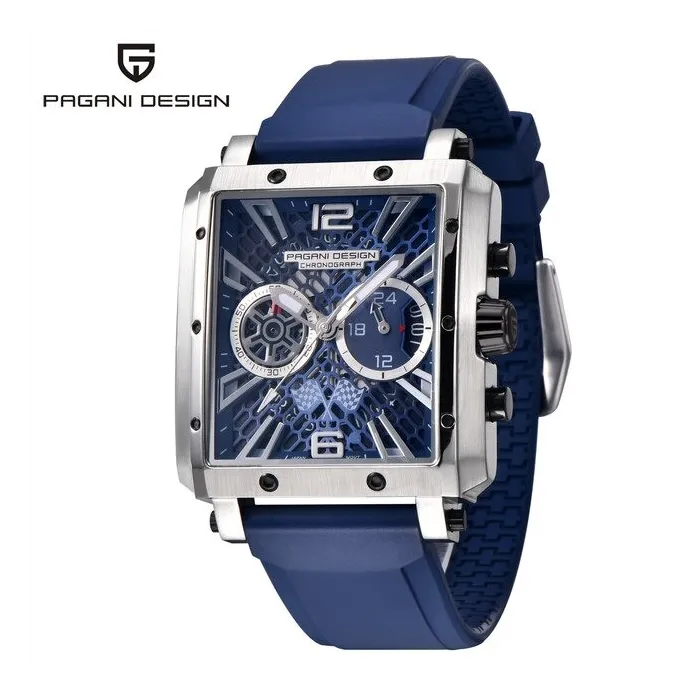 PAGANI DESIGN - sport herenhorloge - Quartz - waterdicht - roestvrij staal - skeleton racing seriesHorloges