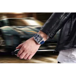 PAGANI DESIGN - sport herenhorloge - Quartz - waterdicht - roestvrij staal - skeleton racing seriesHorloges