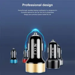Universele autolader - dubbele USB - snel opladen - aluminium - 4.8A - 5VInterieur accessoires