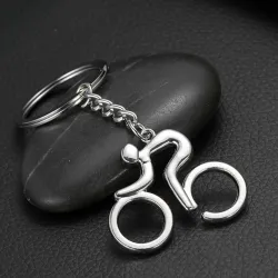 Racefiets - metalen sleutelhangerSleutelhangers