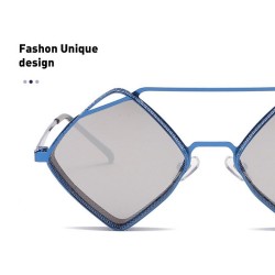 Geometrische zonnebril - steampunk stijl - metalen hol montuur - UV400 - unisexZonnebril