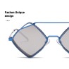Geometrische zonnebril - steampunk stijl - metalen hol montuur - UV400 - unisexZonnebril