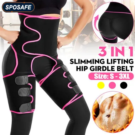 3 in 1 afslankriem - trainingskorset - taille / dijen / billentrainerMassage