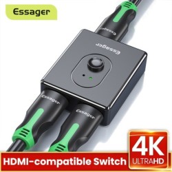 Essager - HDMI splitter - switch - 4K 2.0 - adapter - converter - for PS4 HD TV BOX