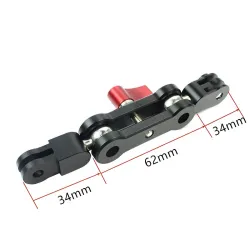 Aluminum arm - helmet mount - 360 degree adjustment - for GoProMounts