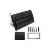 Waterproof switch panel with LED and fuses - 8-channels - for car - boat - camperSwitches