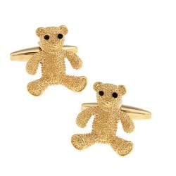 Fashionable cufflinks - golden bear