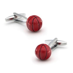 Red basketball ball - cufflinks