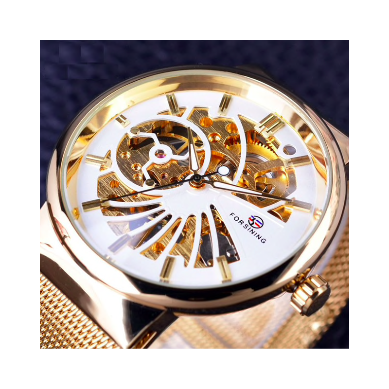 FORSING - luxury mechanical watch - waterproof - skeleton designWatches