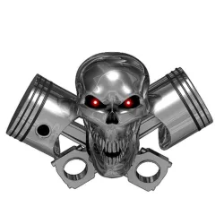 Metal skull - car sticker - 13 * 8.8 cmStickers