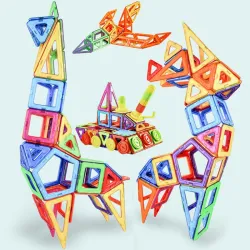 Magnetic building bricks - construction set - big size - educational toyConstruction