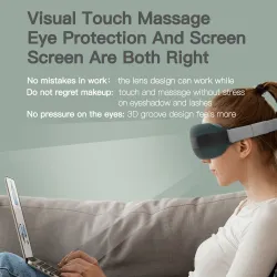 4D smart eye massager - muziek - ritme - vibratie - relax - acupressuur - verlicht vermoeidheid/donkere oogkringenMassage
