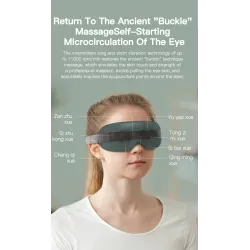 4D smart eye massager - muziek - ritme - vibratie - relax - acupressuur - verlicht vermoeidheid/donkere oogkringenMassage