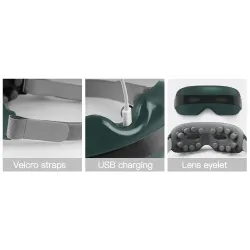 4D smart eye massager - muziek - ritme - vibratie - relax - acupressuur - verlicht vermoeidheid/donkere oogkringenMassage