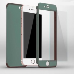 Luxe 360 full cover - met tempered glass screenprotector - voor iPhone - groenBescherming