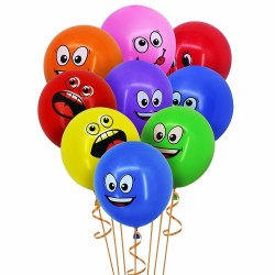 Big Eyes - smiley ballonnen - 12 inch - 10 stuksBallonnen