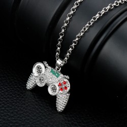Trendy necklace - Gamepad with rhinestones - unisexNecklaces