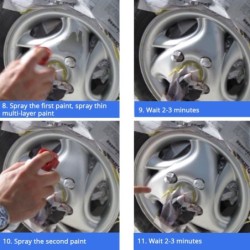 Aluminum alloy wheel hub - renovation paint brush - scratches repair - silver penTire repair parts