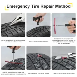 Autoband - reparatieset - rubberen strips - naaldgereedschap - gereedschapBanden reparatie onderdelen