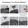 Car tire - repair kit - rubber strips - needle tool - toolsTire repair parts