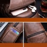 Men's genuine leather shoulder bag - chest bag - small backpackBags