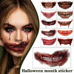 Tijdelijke Halloween tattoo - waterdichte sticker - mond/tandenHalloween & feest