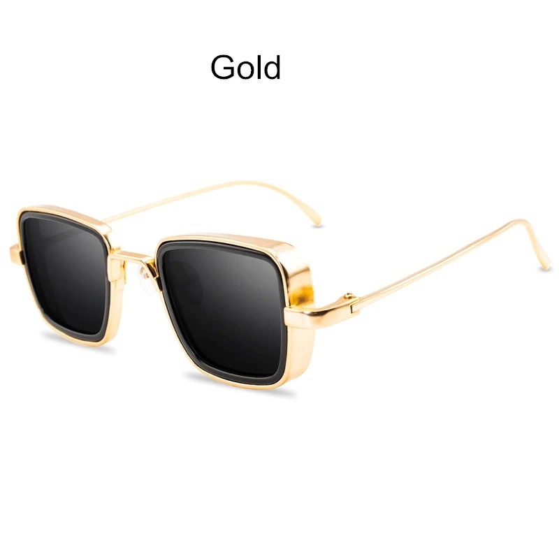 Vintage square sunglasses - anti-reflective lens - metal frame - UV400 - unisexSunglasses