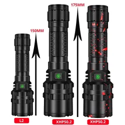 XHP220 / XHP120 - krachtige LED zaklamp - tactische / militaire zaklamp - USB - waterdicht - zoombaar - 5000000 LMZaklampen