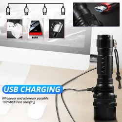 XHP220 / XHP120 - krachtige LED zaklamp - tactische / militaire zaklamp - USB - waterdicht - zoombaar - 5000000 LMZaklampen