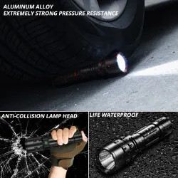 XHP220 / XHP120 - krachtige LED zaklamp - tactische / militaire zaklamp - USB - waterdicht - zoombaar - 5000000 LMZaklampen