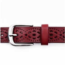 Fashionable hollow out belt - genuine leather - metal buckleBelts