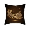 Decorative black pillowcase - Christmas motifs - Santa Claus - 45 * 45 cmCushion covers