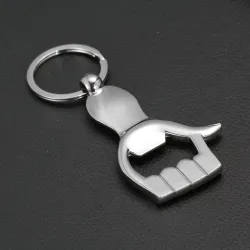 Duim omhoog - metalen flesopener - met sleutelringSleutelhangers