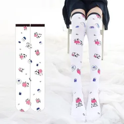 Japanse Halloween-sokken - kniekousen - koeienprintClothing