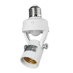 E27 / E26 voet - lamphouder - met PIR bewegingssensor - lichtregeling - draaibaarVerlichtingsarmaturen